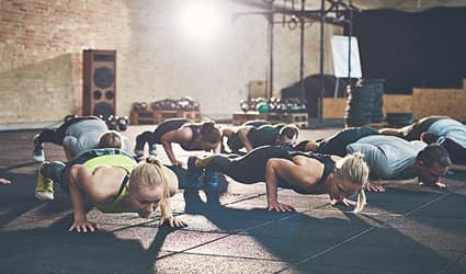 Corporate exercise class
